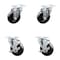 Service Caster Vollrath 19038099V Replacement Caster Set with Brakes, 4PK ASS-SCC-20S414-HRS-2-TLB-2 - alternate 1
